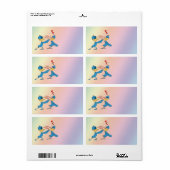 Valentijns Tortelduifjes Verzendlabel (Full Sheet)