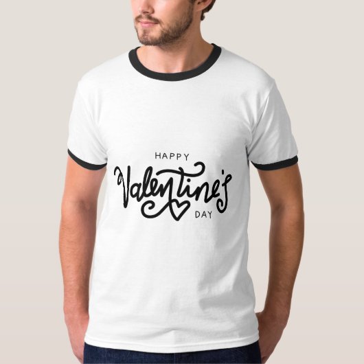 Valentijns typografie uitspraken t-shirt (Voorkant)