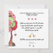 Valentijns, uitnodiging van de Birthday Party (Achterkant)