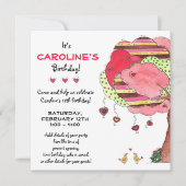 Valentijns, uitnodiging van de Birthday Party (Voorkant)