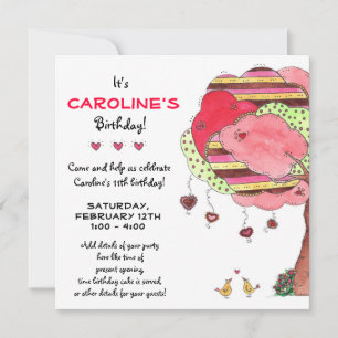 Valentijns, uitnodiging van de Birthday Party