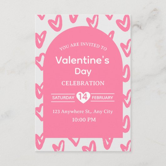 Valentijns Uitnodigingskaart Kaart (Voorkant)