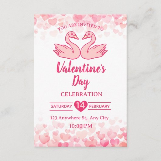 Valentijns uitnodigingskaart kaart (Voorkant)