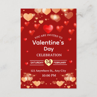 Valentijns Uitnodigingskaart Kaart