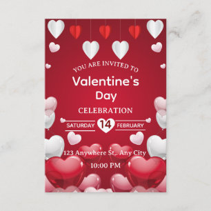 Valentijns Uitnodigingskaart Kaart