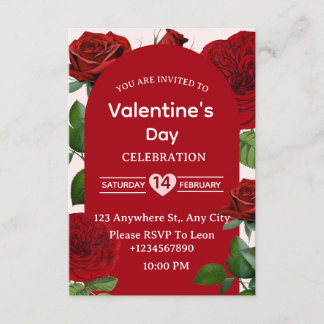 Valentijns Uitnodigingskaart Kaart