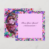 VALENTIJNS VENETIAANS MASKERBAL KAART (Voorkant / Achterkant)