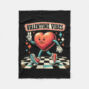Valentijns Vibes Groovy Geruite Grappige Valentijn Fleece Deken