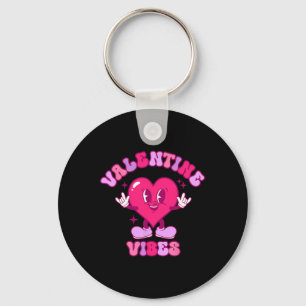 Valentijns Vibes Groovy Valentijnsdag Shirt Voor G Sleutelhanger