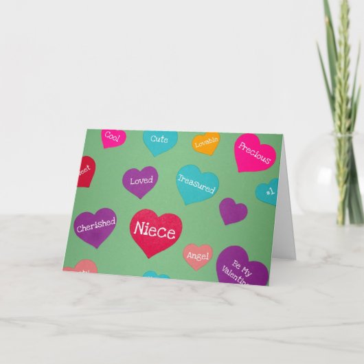 Valentijns voor een lieve nicht! feestdagen kaart (Voorkant)