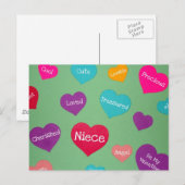 Valentijns voor een lieve nicht! feestdagenkaart (Voorkant / Achterkant)