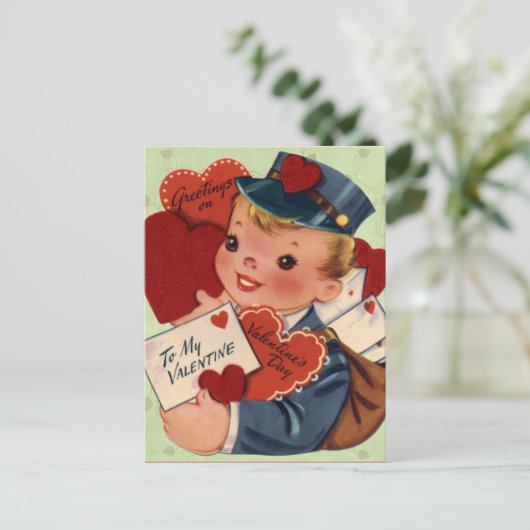 Valentijns voor kinderen feestdagenkaart (Staand voorkant)