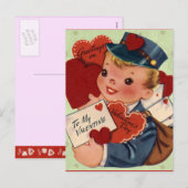 Valentijns voor kinderen feestdagenkaart (Voorkant / Achterkant)