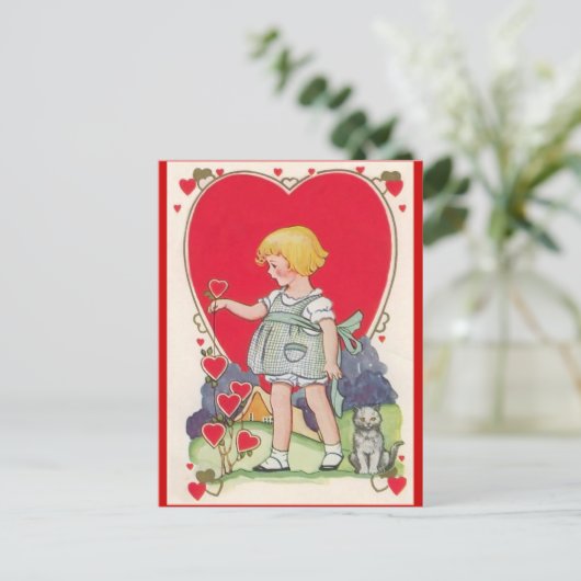 Valentijns voor kinderen feestdagenkaart (Staand voorkant)