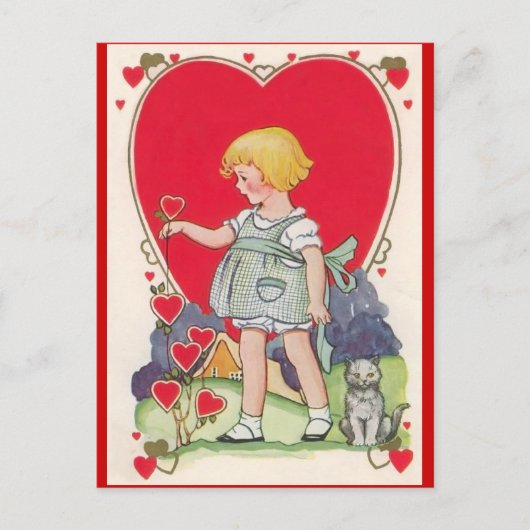 Valentijns voor kinderen feestdagenkaart (Voorkant)