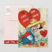 Valentijns voor kinderen feestdagenkaart (Voorkant / Achterkant)