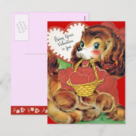 Valentijns voor kinderen feestdagenkaart (Voorkant / Achterkant)