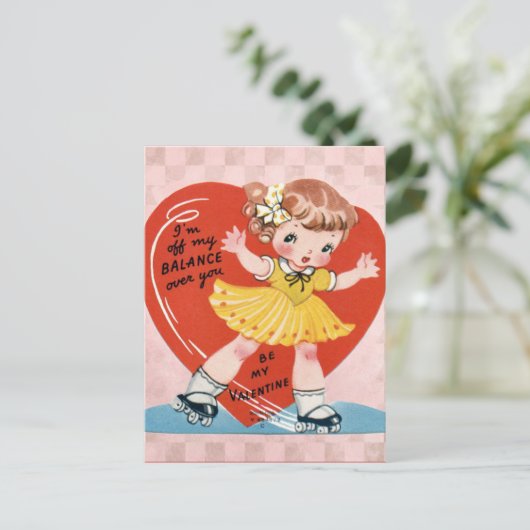 Valentijns voor kinderen feestdagenkaart (Staand voorkant)