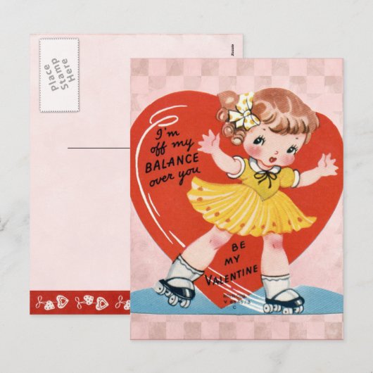 Valentijns voor kinderen feestdagenkaart (Voorkant / Achterkant)