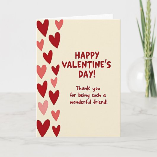 Valentijns Vriend Bedankt Kaart (Voorkant)