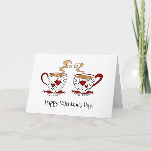Valentijns wenskaart van de Teacup Kaart (Voorkant)