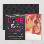 Valentijns zwangerschapsaankondiging echografie Ka Feestdagenkaart (Voorkant / Achterkant)