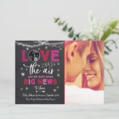 Valentijns zwangerschapsaankondiging echografie Ka Feestdagenkaart (Staand voorkant)