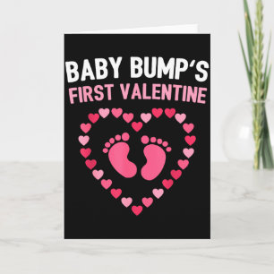 Valentijnsbaby Buik Shirt Eerste Valentijn Zwanger Kaart