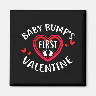 Valentijnsbaby buik shirt eerste Valentijn zwanger Magneet