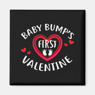 Valentijnsbaby Bump-shirt Eerste Valentijn Zwanger Magneet