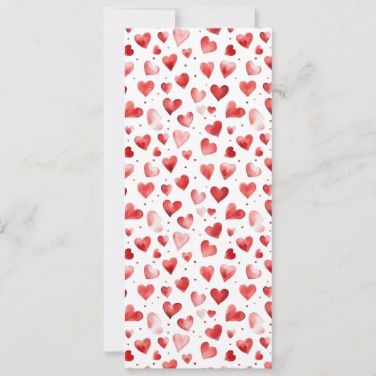 Valentijnsbeer Babyshowerprogramma Kaart (Achterkant)