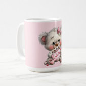 Valentijnsbeer met chocolade koffiemok (Voorkant links)