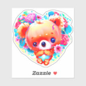 Valentijnsbeer  sticker (Vel)