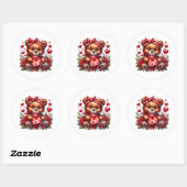 Valentijnsbeer Stickers (Vel)