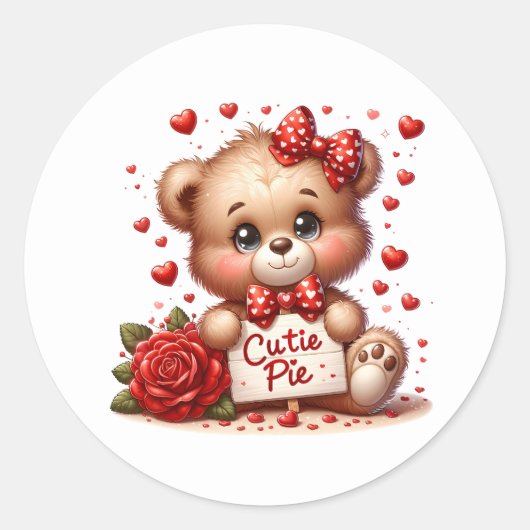 Valentijnsbeer Stickers (Voorkant)