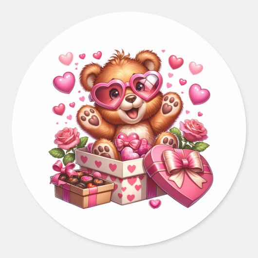 Valentijnsbeer Stickers (Voorkant)