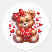 Valentijnsbeer Stickers (Voorkant)