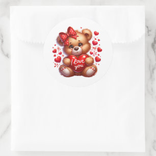 Valentijnsbeer Stickers
