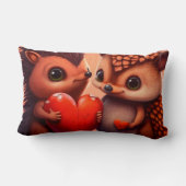 Valentijnsbeer stripfiguur op maat kussen (Achterkant)