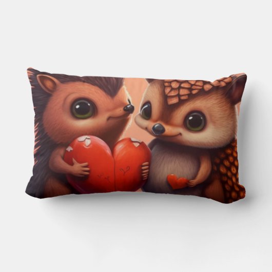 Valentijnsbeer stripfiguur op maat kussen (Achterkant)