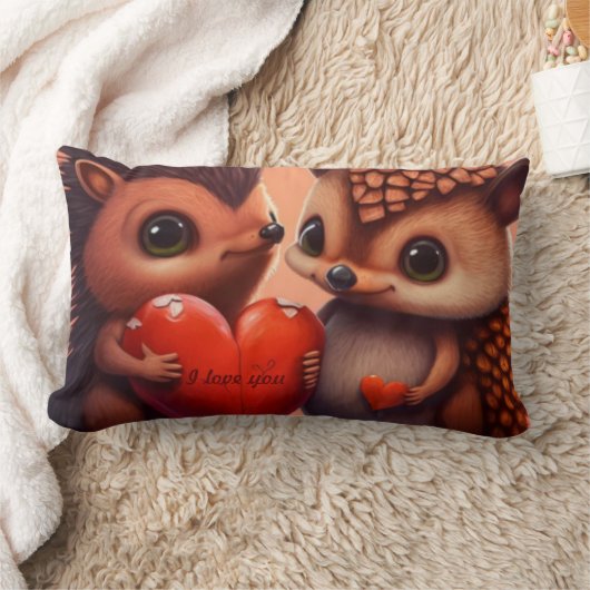 Valentijnsbeer stripfiguur op maat kussen (Deken)