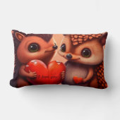 Valentijnsbeer stripfiguur op maat kussen (Voorkant)
