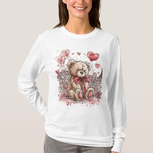 Valentijnsbeer t-shirt (Voorkant)