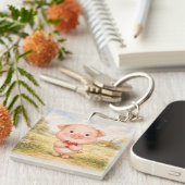 Valentijnsbiggetje Sleutelhanger (Voorkant Rechts)