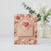 Valentijnsbloei Feestdagenkaart (Staand voorkant)