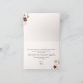 Valentijnsboho-herfst bruidsdouche bloemboog bedankkaart (Binnen)