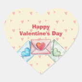 Valentijnsbriefomslag hart sticker (Voorkant)
