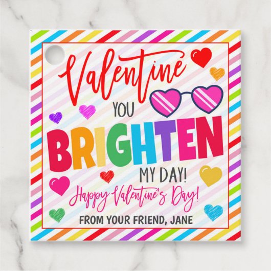 Valentijnsbril Cadeaubijschrift Bedankjes Labels (Voorkant)