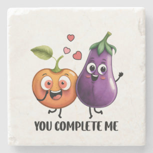 Valentijnscadeau Aubergine Je Bent Mijn Alles Stenen Onderzetter