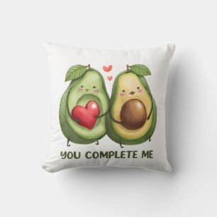 Valentijnscadeau Avocado Je Maakt Me Compleet Kussen